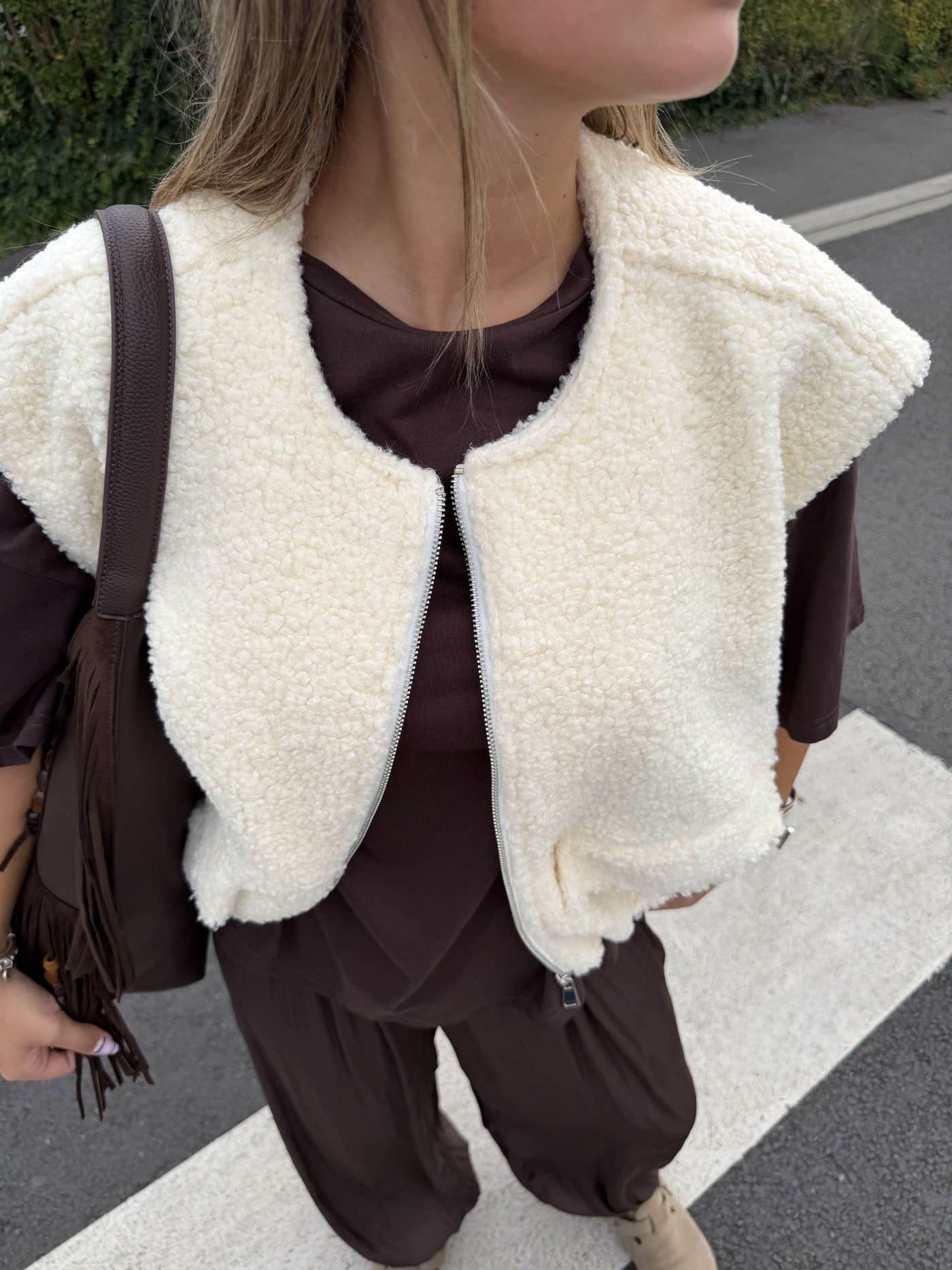 Gilet sans manches Thelma - BEIGE, Taille unique