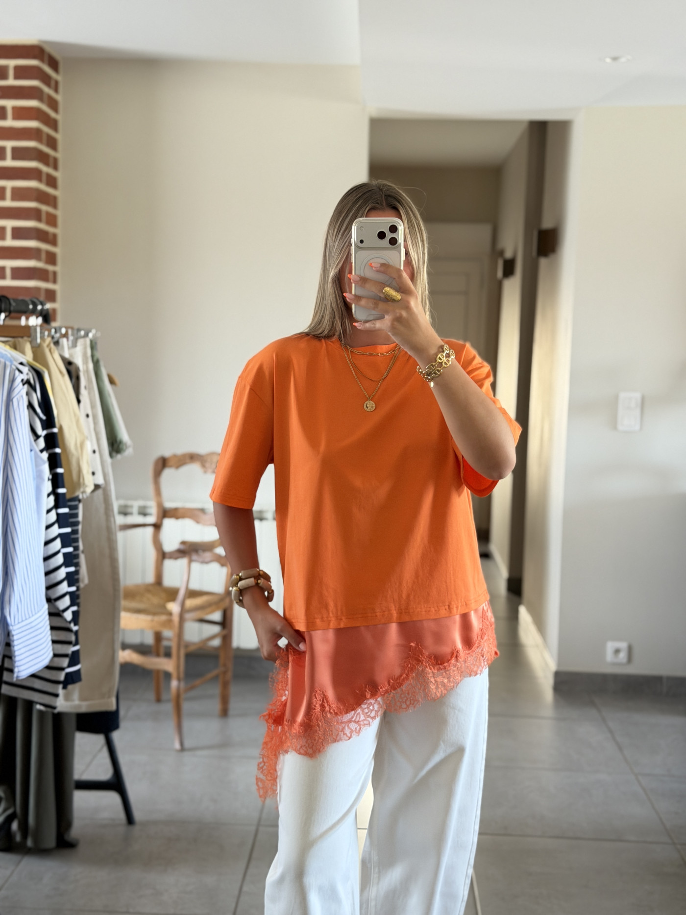 Tee shirt Orange Esther